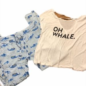 Forever 21 whale PJ set